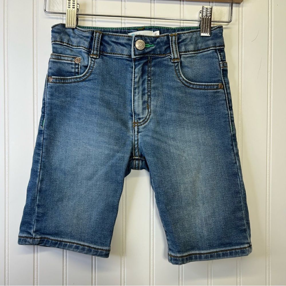 Mini Boden Girls Capri Jeans Buttons Denim 8Y